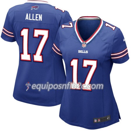 Camiseta Mujer NFL Buffalo Bills Josh Allen 17 Nike Azul 